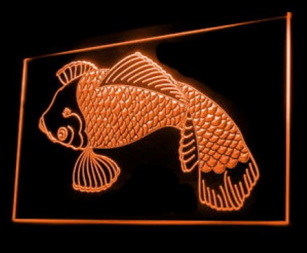 Koi Japanese Lucky Fish Traditional Tattoo Studio LED Neon Sign